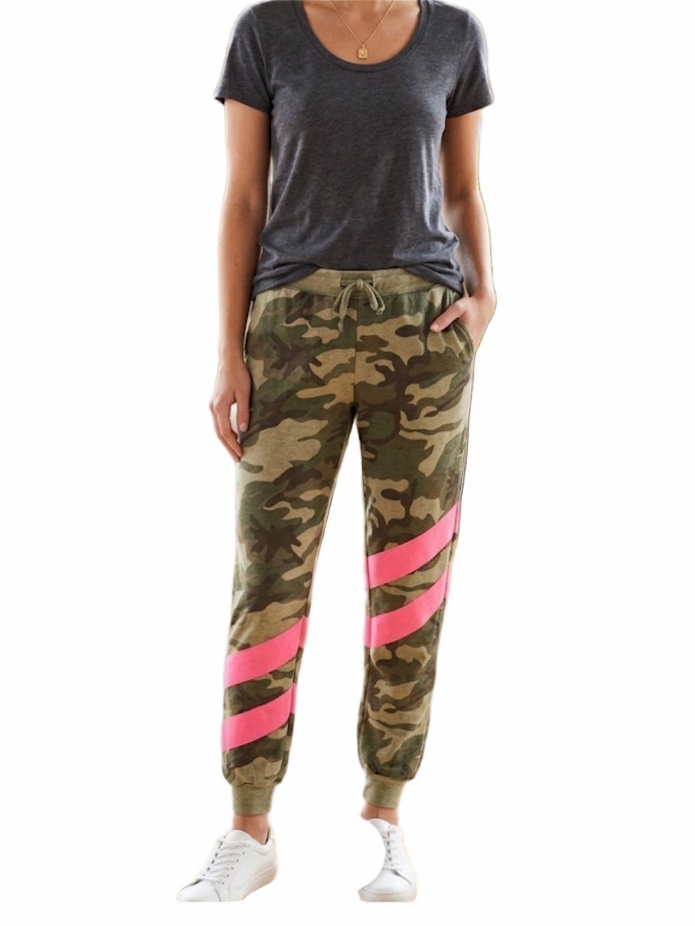 Vintage Havana Camo Joggers Pink Stripe Women’s Small Streetwear